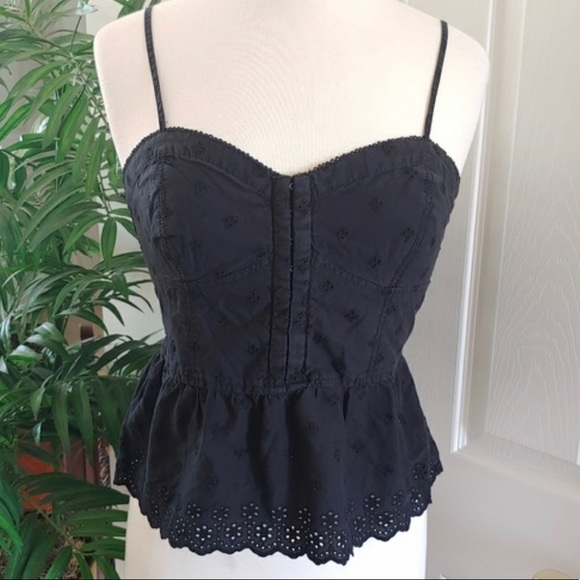 Corset/Bustier-style eyelet blouse - Picture 1 of 4